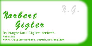 norbert gigler business card